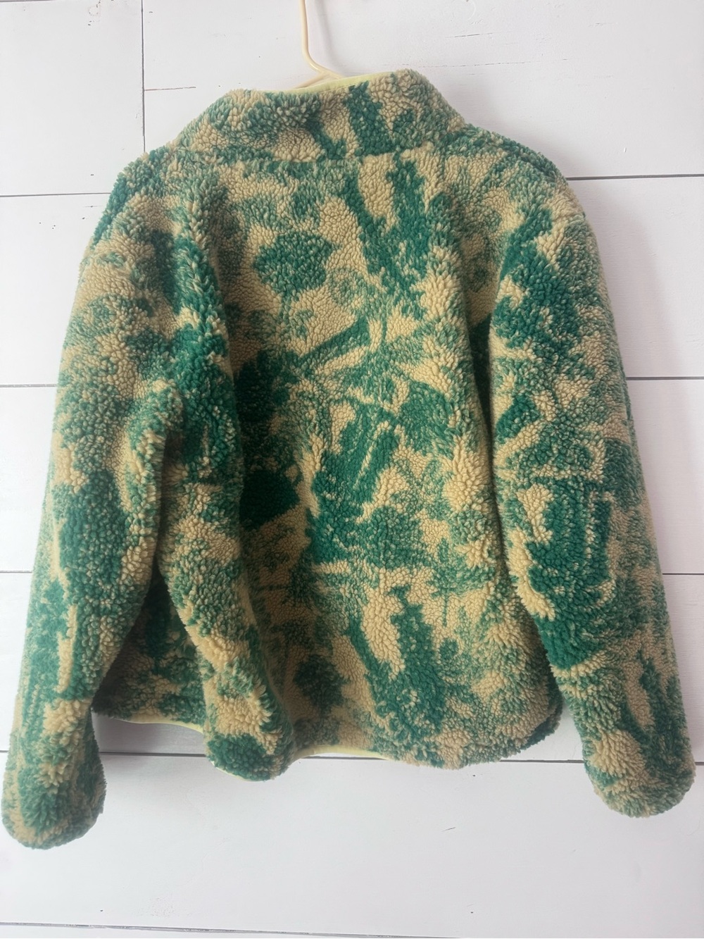Parks Project Green Floral Sherpa Fleece Snap Jacket Size Small - Picture 6 of 7